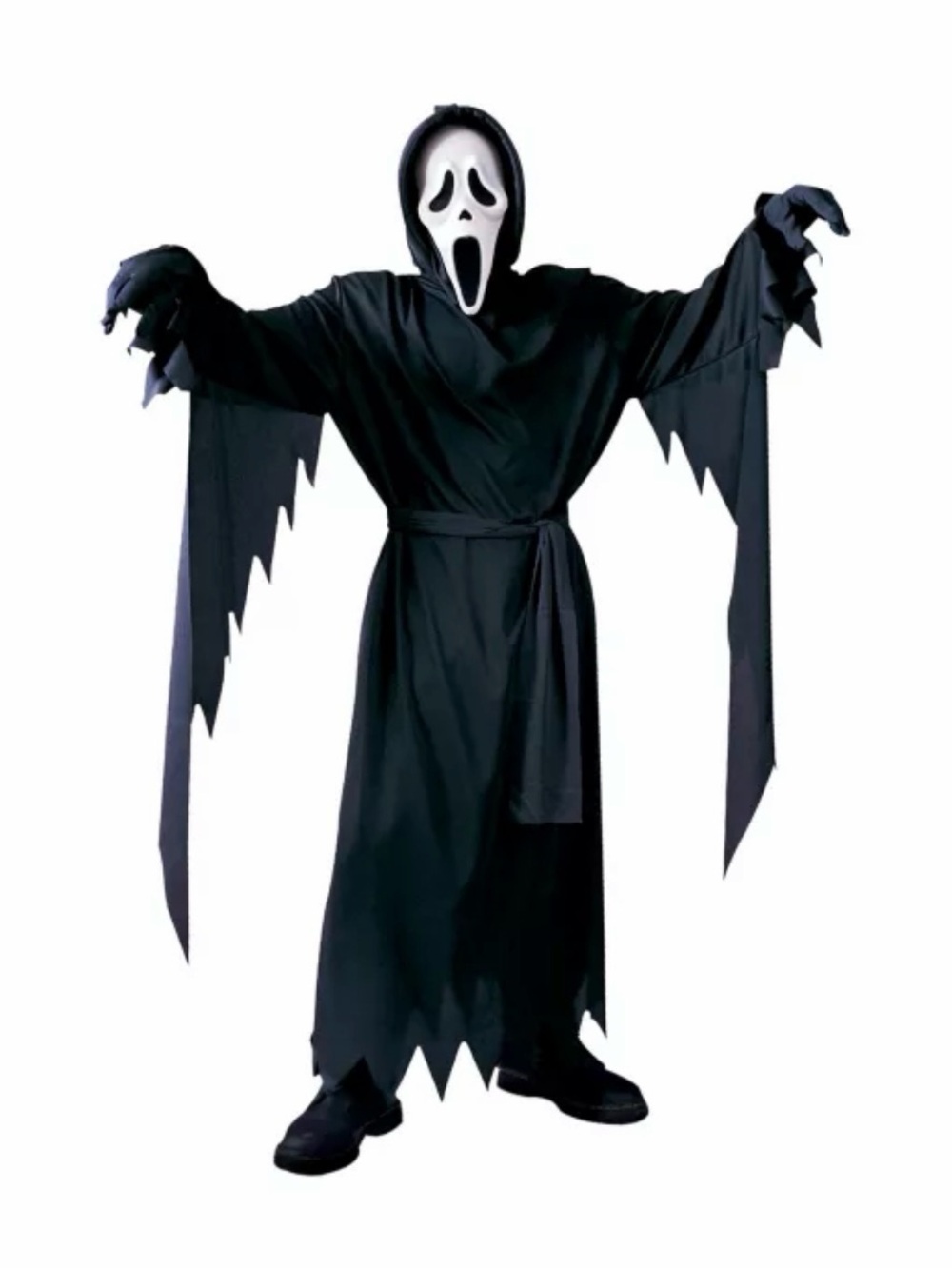 Spirit Ghost face Scream Halloween Costume Adult One Size